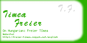 timea freier business card