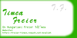 timea freier business card